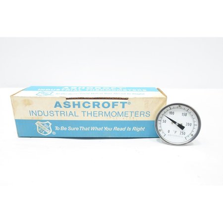 ASHCROFT 3In 1/2In 6In 0-250F Npt Bimetal Thermometer 30CI60R060